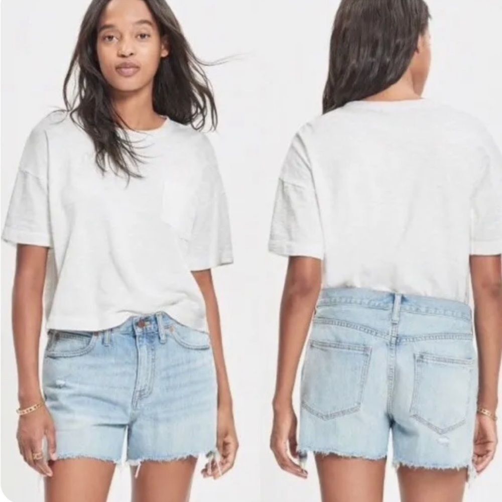 Madewell Denim Jean Boy Shorts Cut Off Edition Sz 25